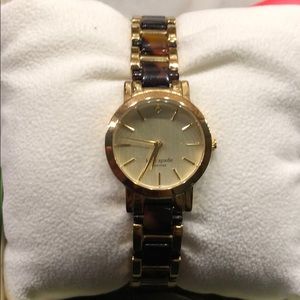 Kate Spade Tortoise and Gold Watch